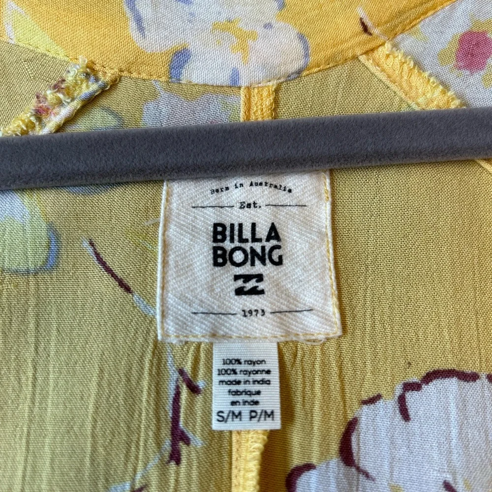 Billabong Yellow Floral Kimono - Picture 4 of 5